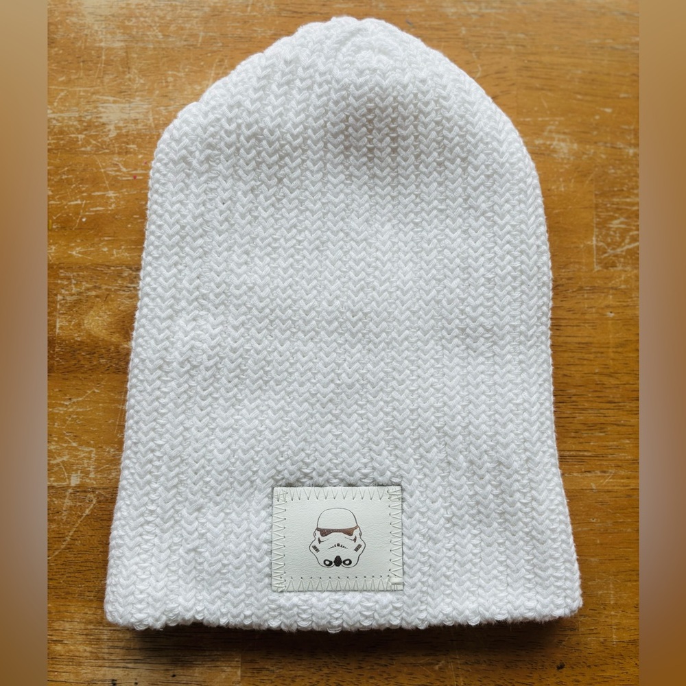 Love Your Melon Star Wars Storm Trooper White Beanie- NWOT